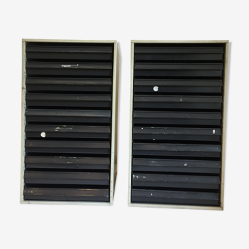 Lockers Metal stackable drawer blocks, industrial design