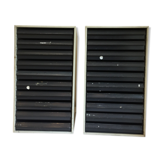 Lockers Metal stackable drawer blocks, industrial design