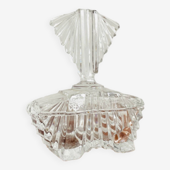 Boite à bijoux en verre Art Déco, années 30