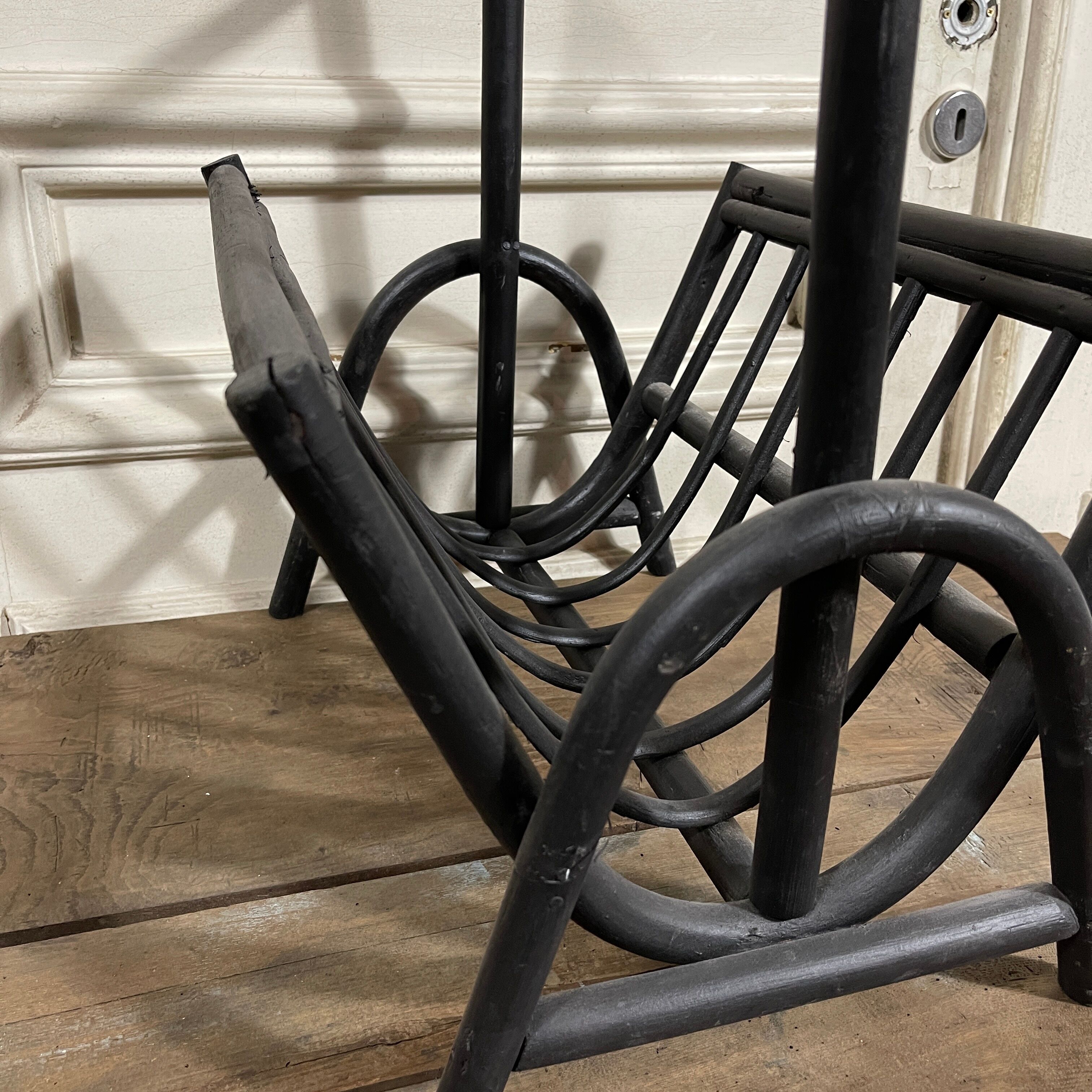 Rattan newspaper holder