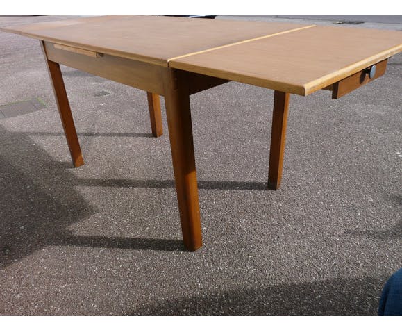 Vintage wooden bistro table 1950/1960