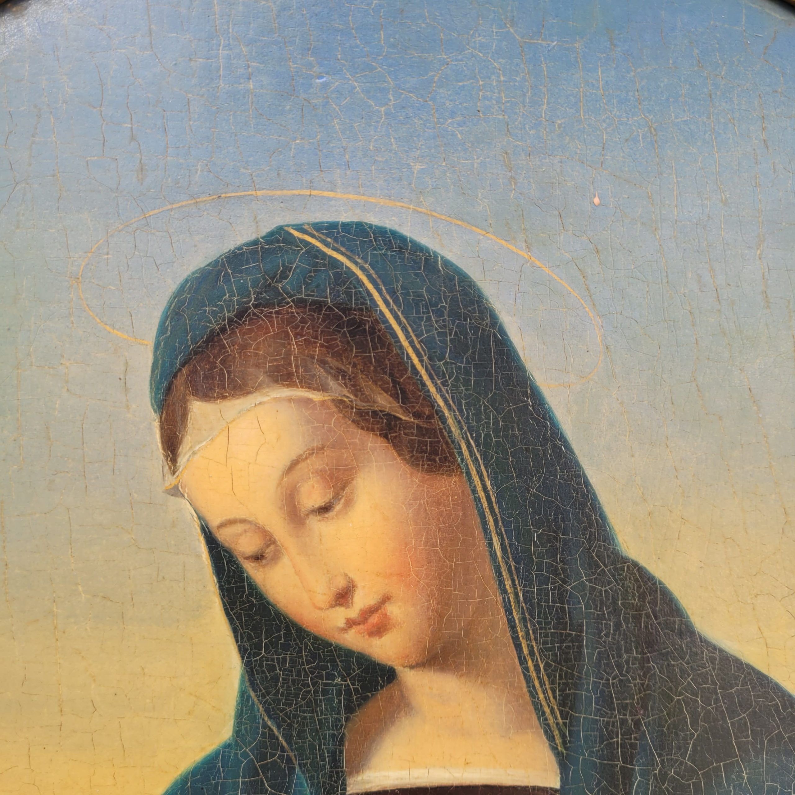 Oil on panel "Madonna Connestabile", after Raphael Sanzio, early 19th century – Italy