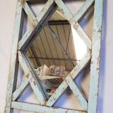Miroir claustras en teck birman 49x80cm
