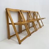 Ensemble de 4 chaises pliantes Aldo Jacober pour Alberto Bazzani, années 1960
