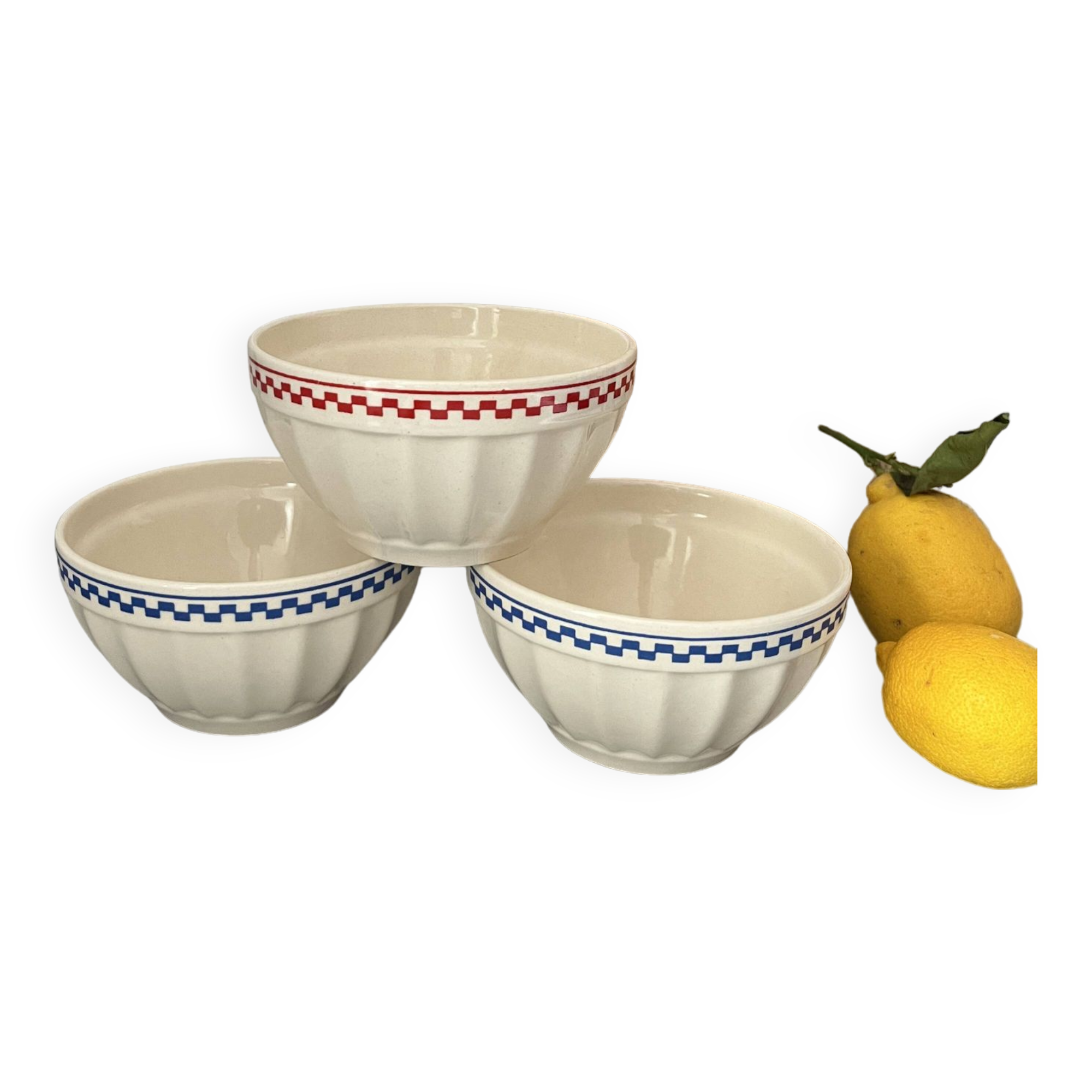 Old faceted bowls