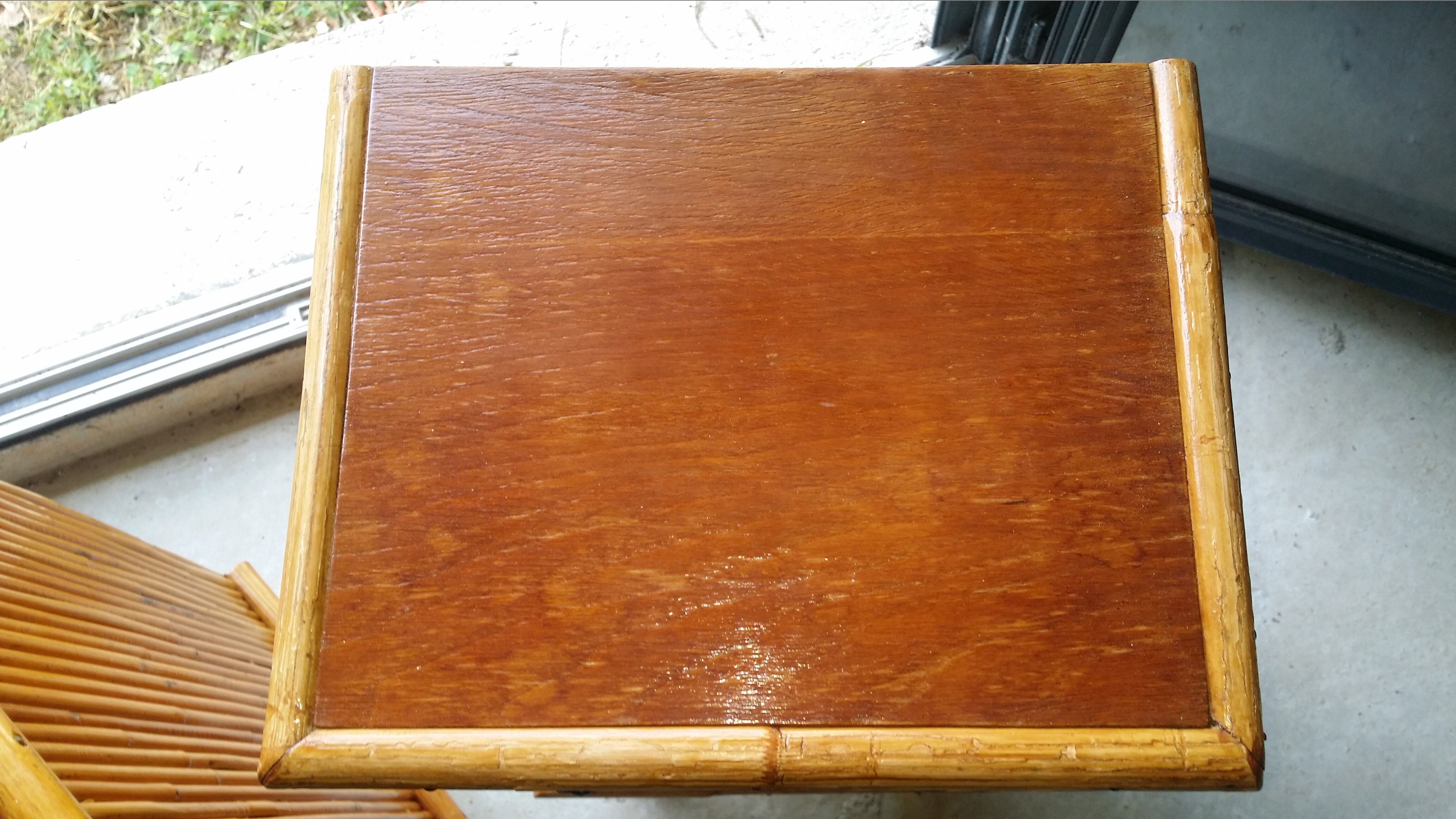 Pair of rattan bedsides