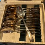 Complete service in silver-plated metal, reinforced silvering (1970s)