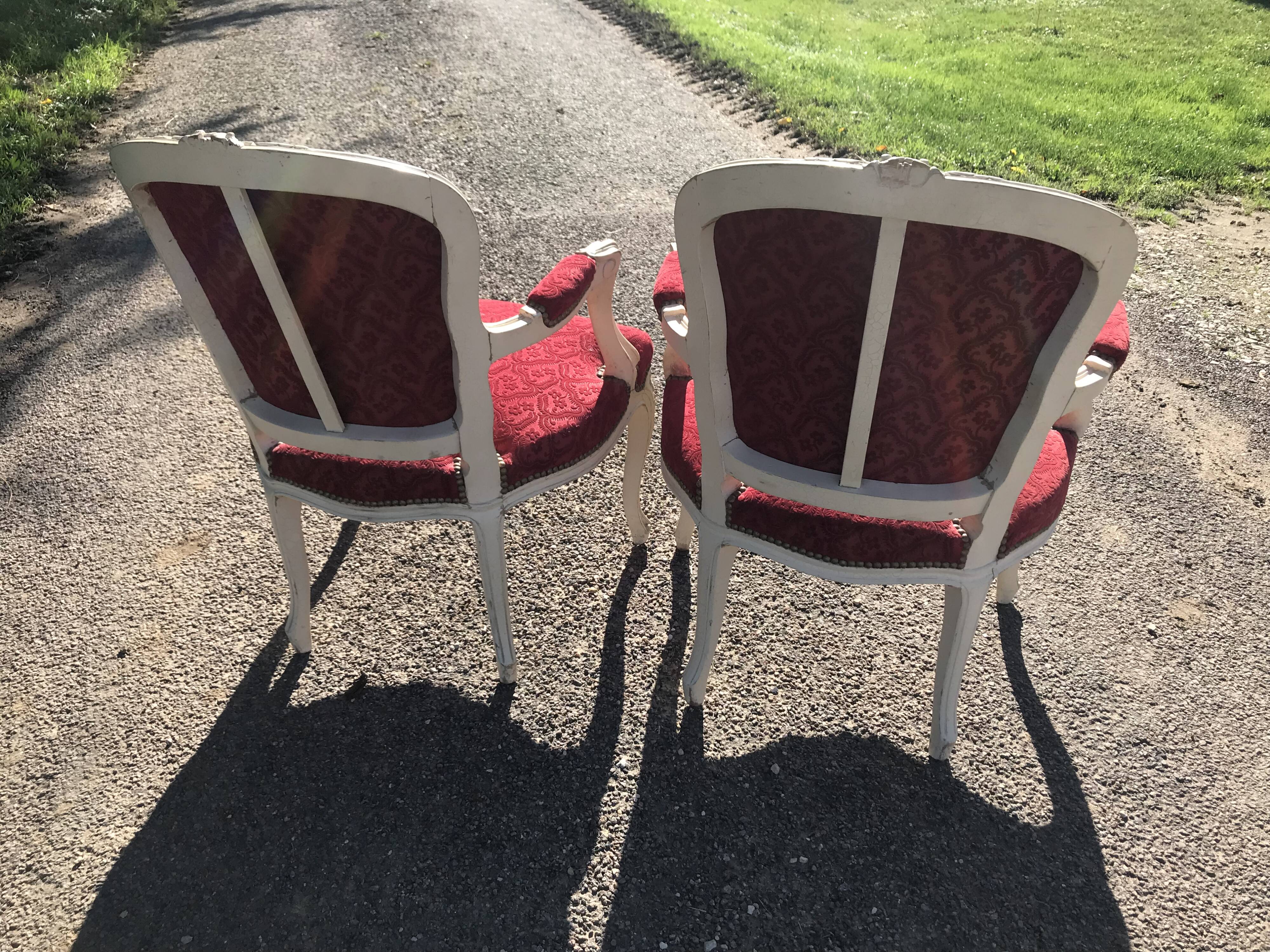 Pair of Louis XV convertible chairs