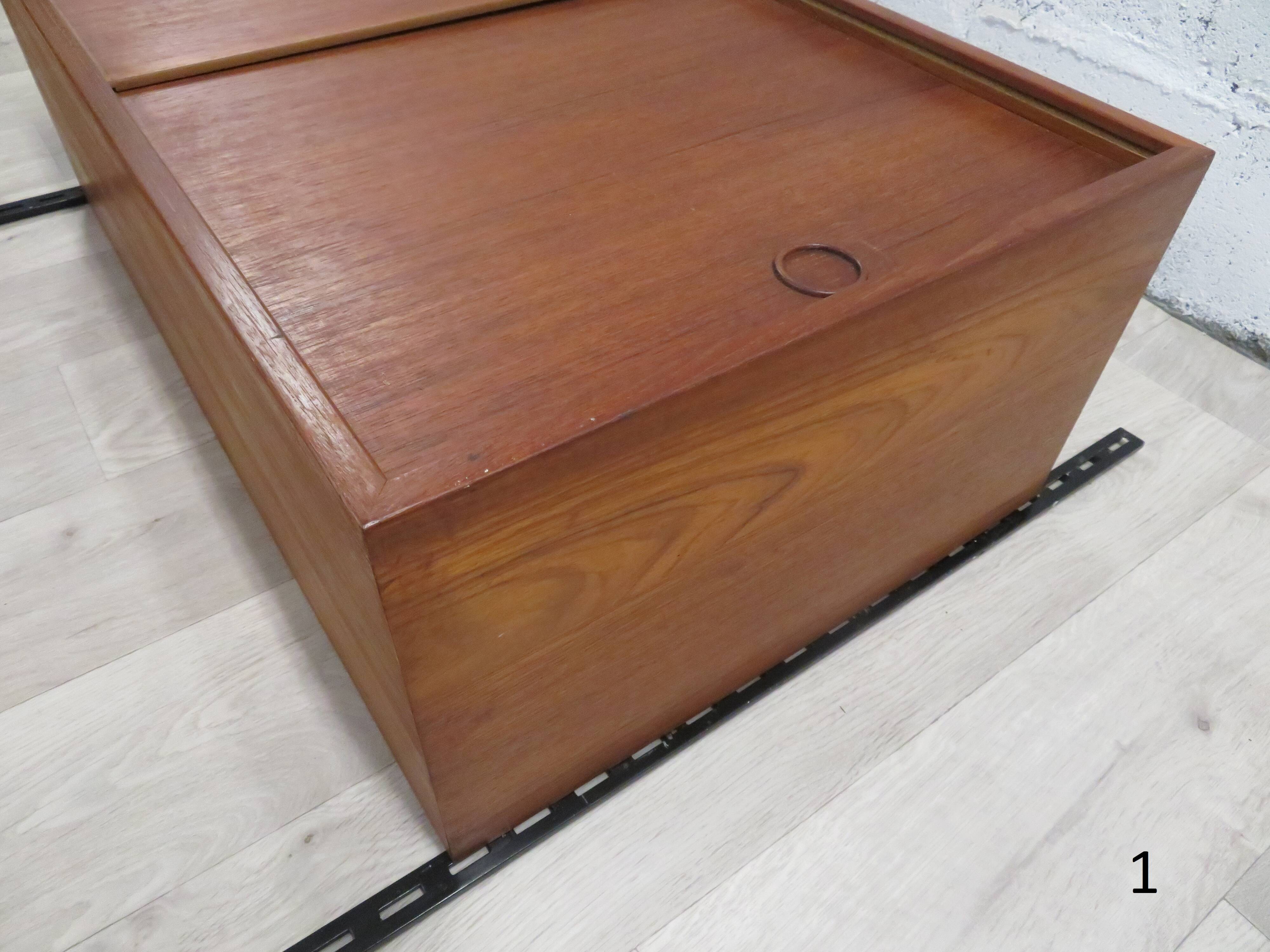 Kai Kristiansen vintage teak shelf modular system for FM Mobler