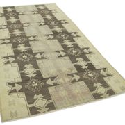 1960s handmade antique oriental beige rug 147 cm x 275 cm