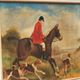 Oil painting signed Nubet "The Hunt"