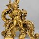 Pair of gilded bronze fire dogs Louis XV, musician putti