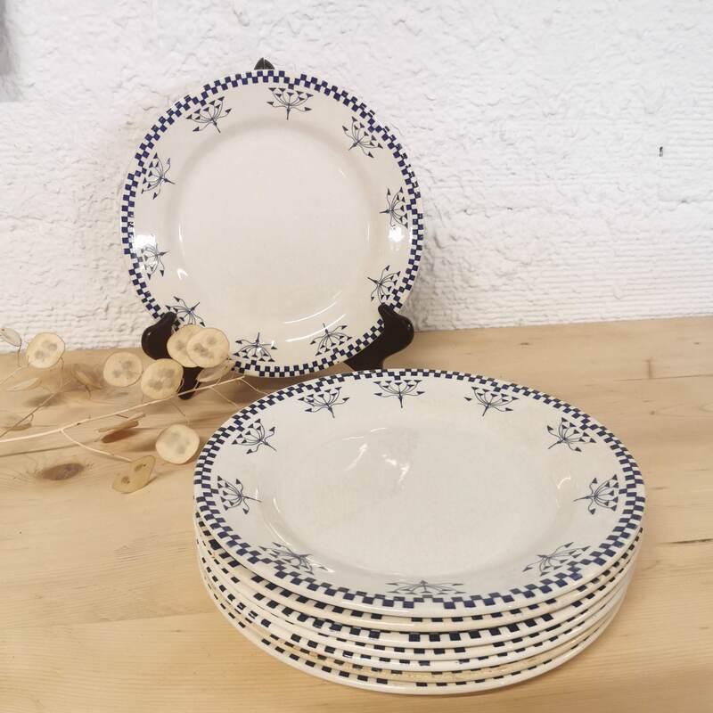 Flat plate - Service Damier de Creil and Montereau