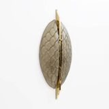 Pair of Modern Italian Murano Glass and Brass Sconces