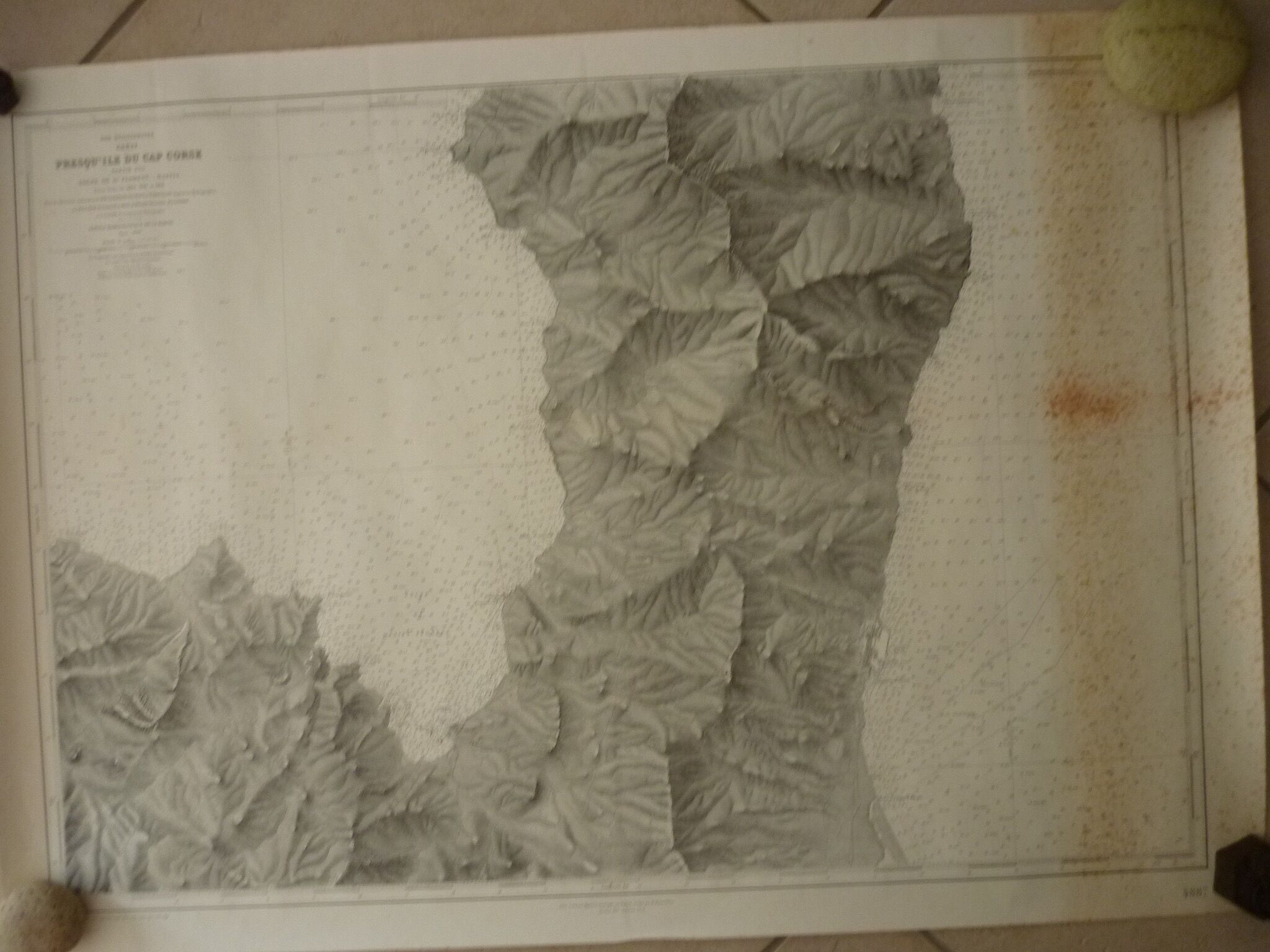 Map of the navy "cap corse a bastia" nº 4887