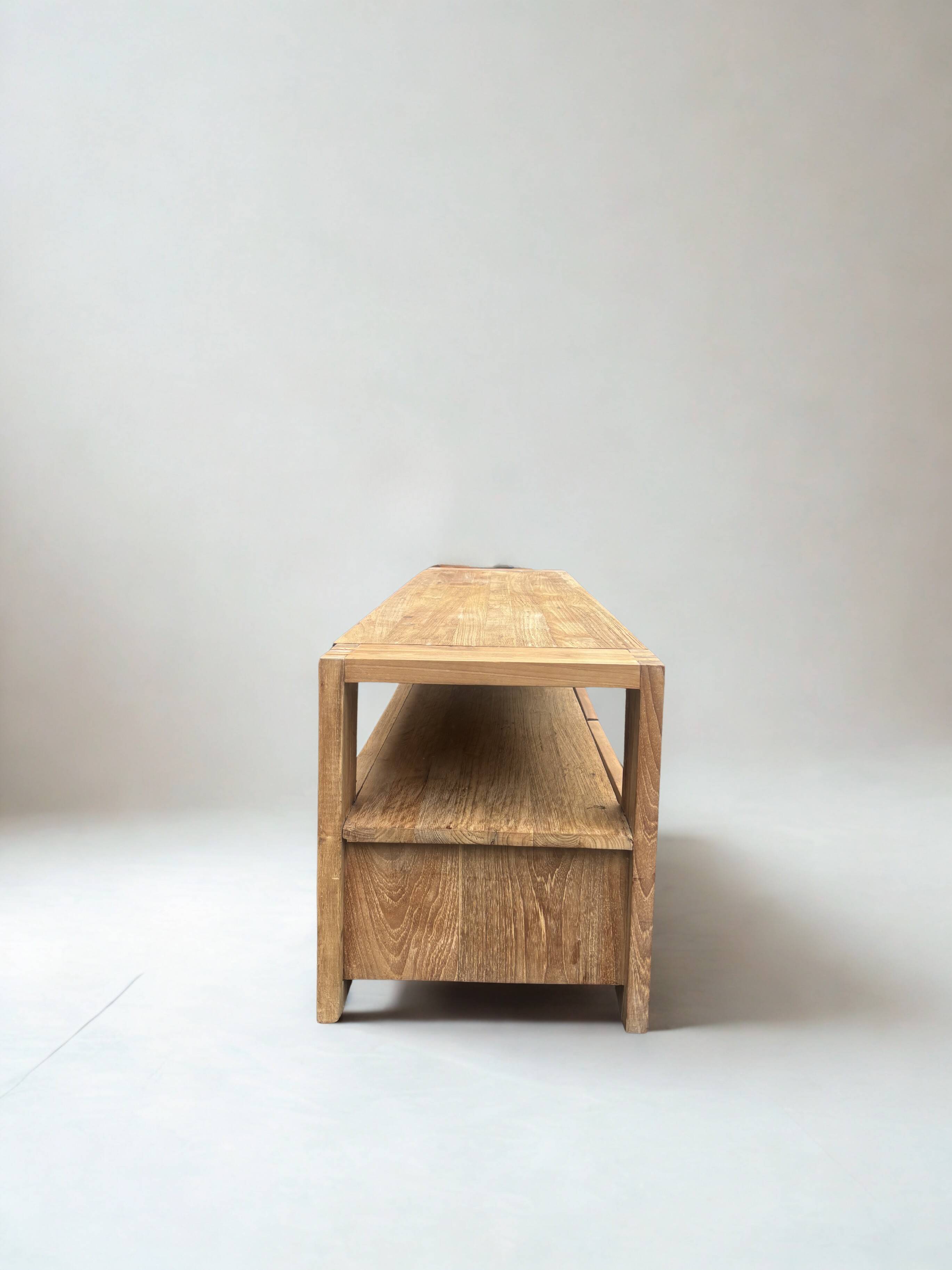 Low solid wood furniture with drawers