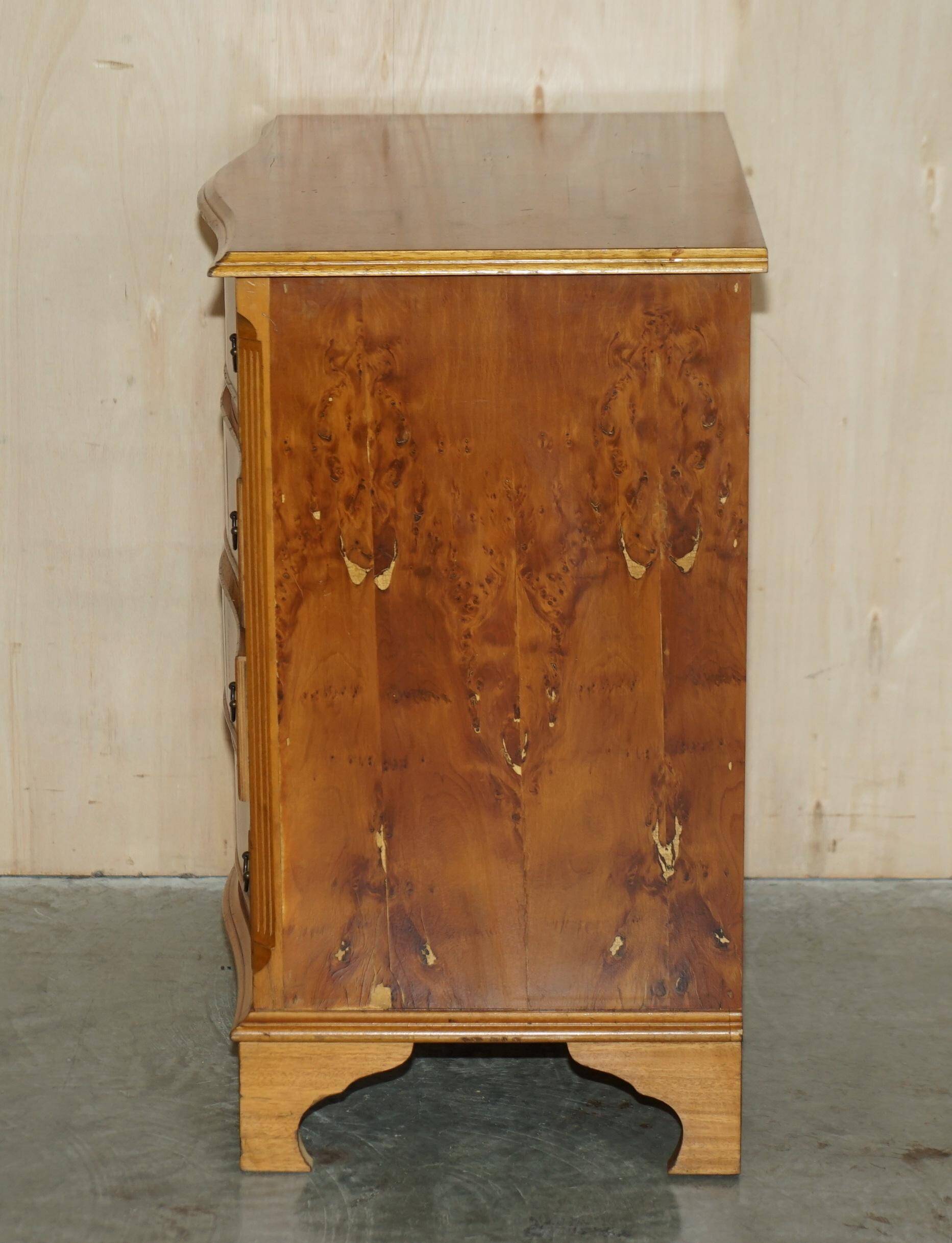 Vintage Pair of Large Knotty Fir and Burl Chests of Drawers