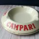 Campari ashtray in Porcelain Orchies Moulion des Loups cream/red