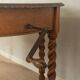 Victorian dining table, around 1840, solid oak, extendable