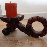 Candle holder rat of the cellar in pigot wood