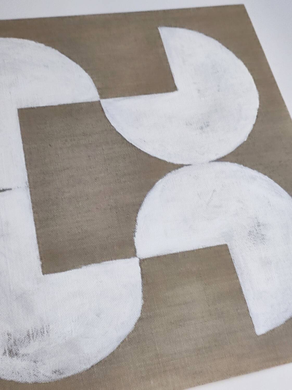 Geometric jute painting 30 x 30 cm