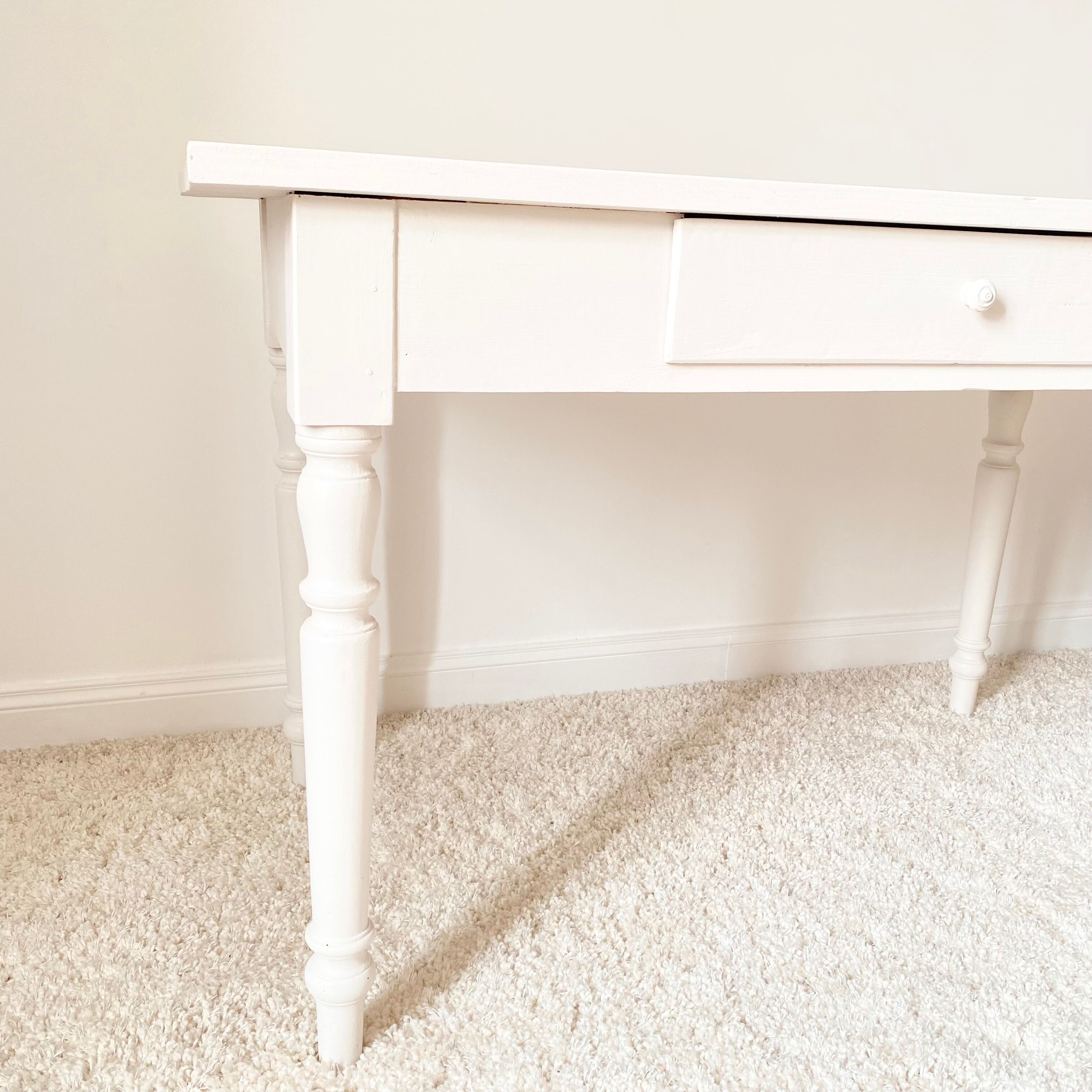 White farmhouse table