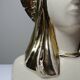 Bust of the Virgin with halo, glazed ceramic, vintage/antique craftsmanship