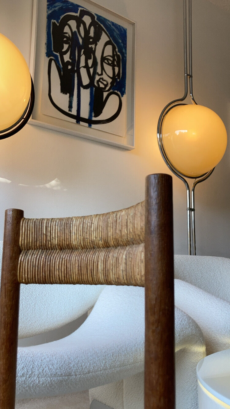 Pair chair child straw design 1950/1960