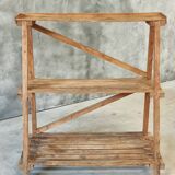 Étagère à plantes en bois de pin ancien