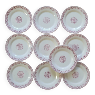10 assiettes à dessert Terre de Fer