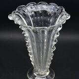 Art Deco Murano Bullicante Vase by Barovier & Toso, 1950s