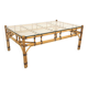 Table basse scandinave en verre et en rotin, Suède, 1970