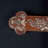 Apostolic Cross in mahogany wood and mother-of-pearl inlay, Tonkin, 19th century