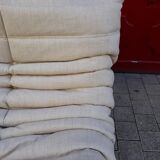 Togo beige wool sofa