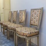 Série de 4 chaises de style Louis XVI ancienne