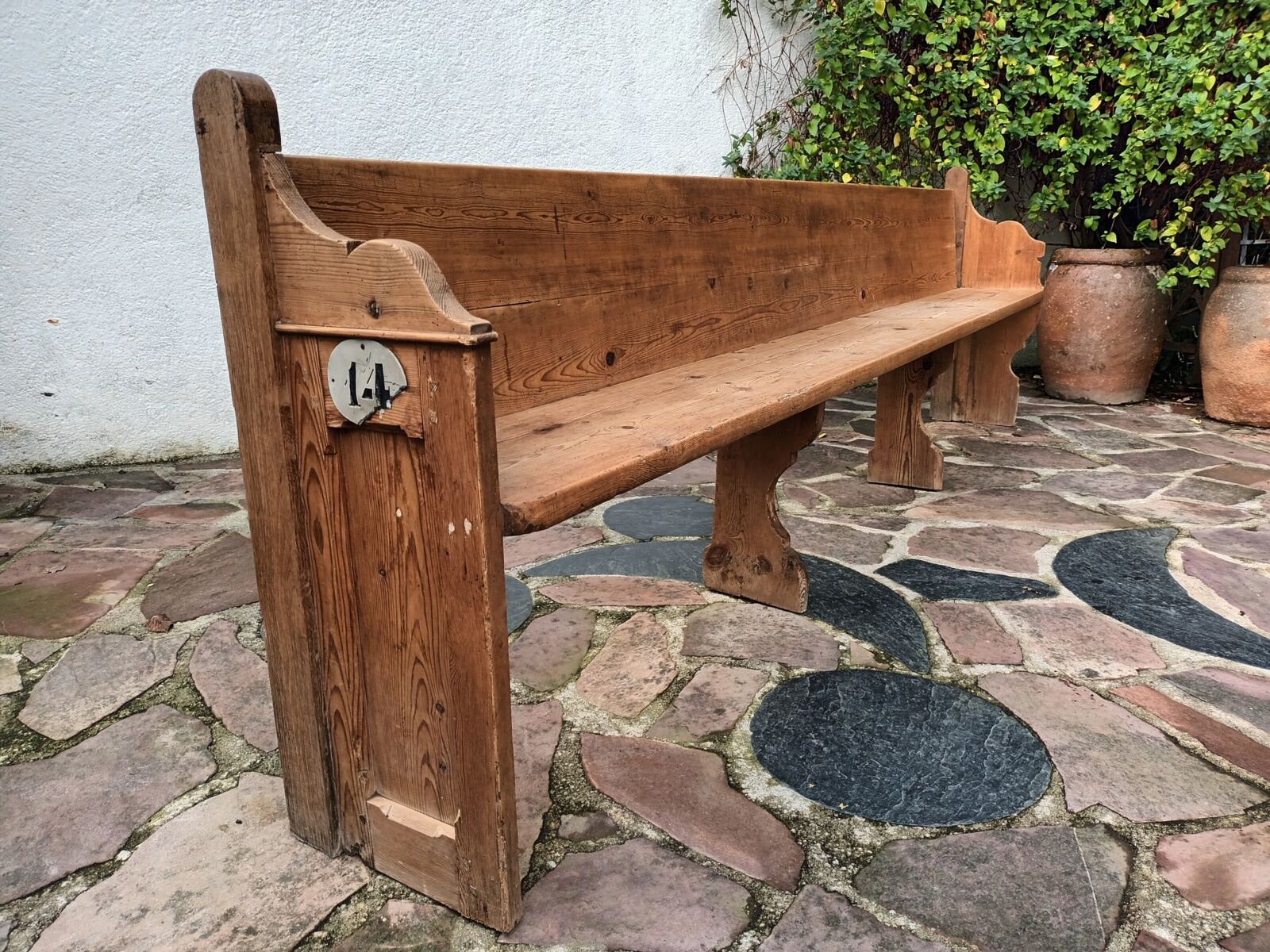 Old church pew, 263 cm
