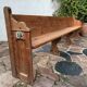 Banc d'église ancien, 263 cm