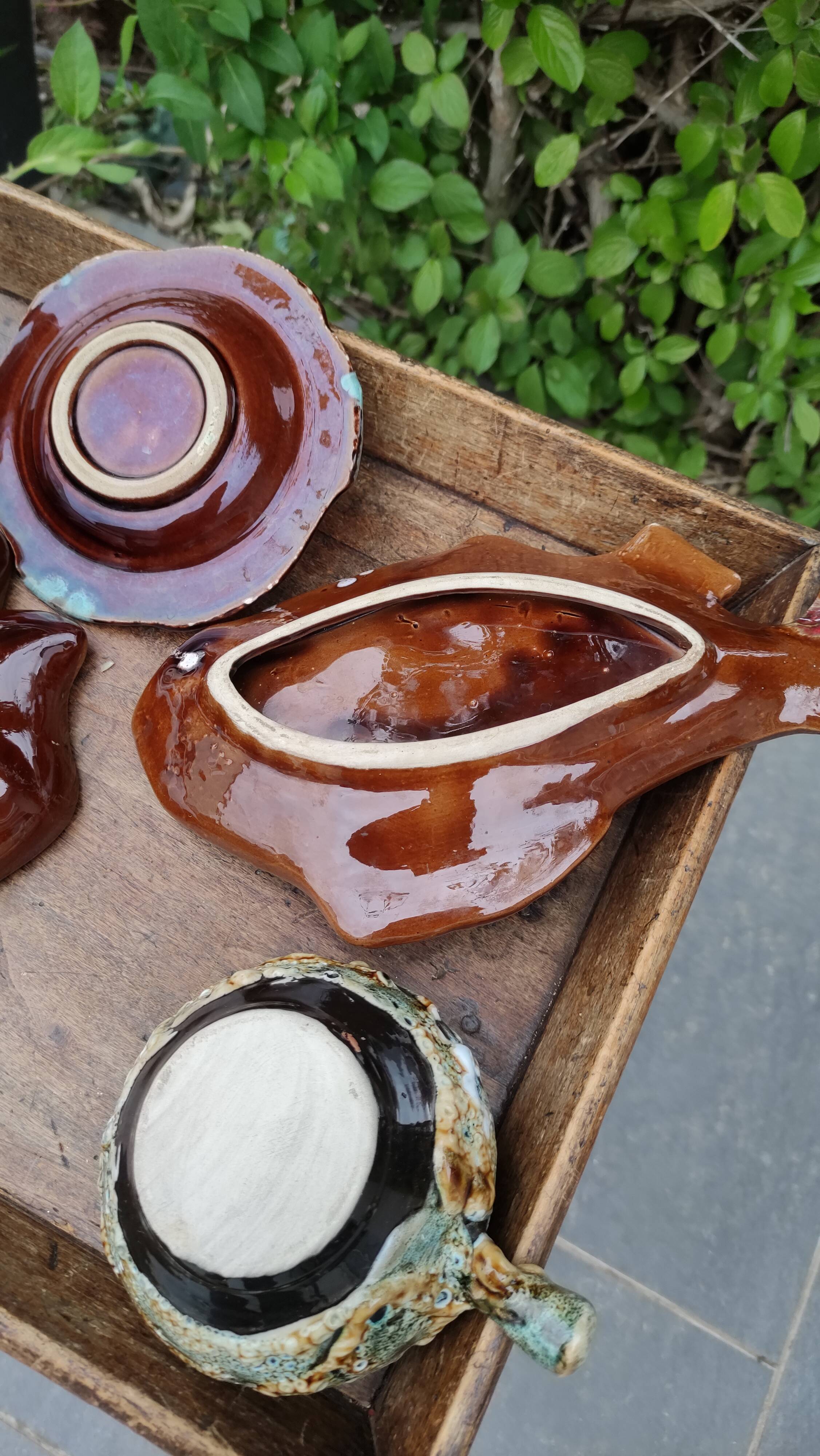 Set of five maritime ceramics from Vallauris