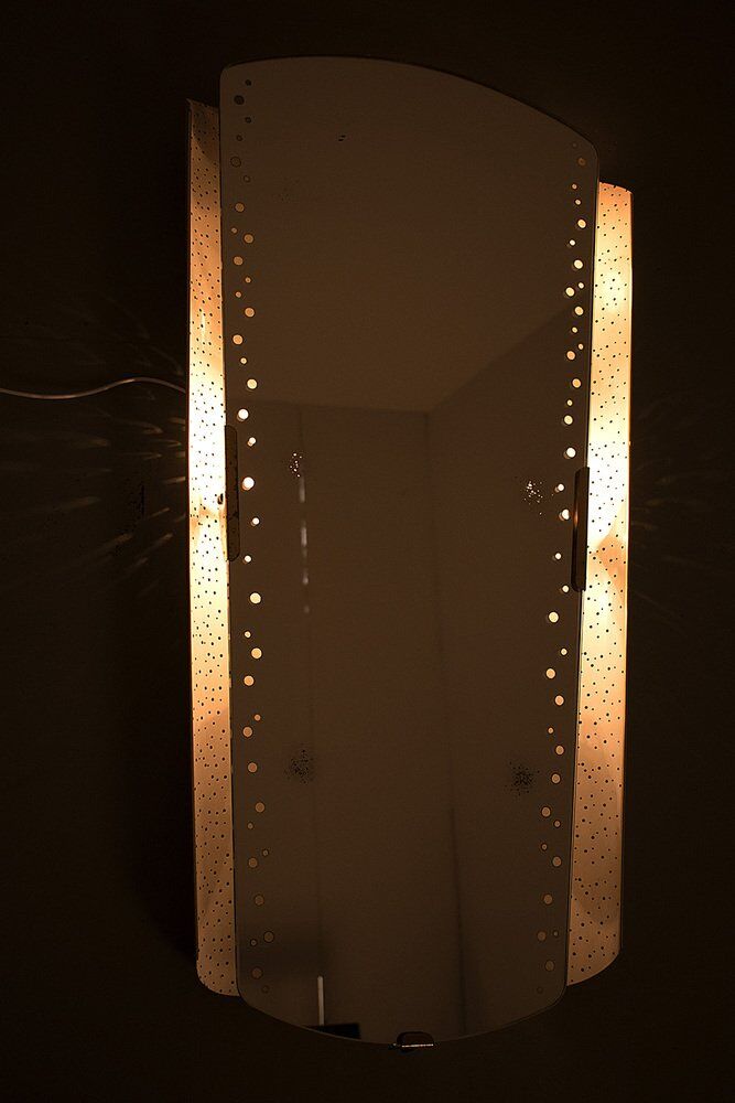 Vintage Lighted Mirror, 1950s