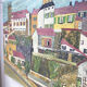 Huile sur bois « ville » Bernier