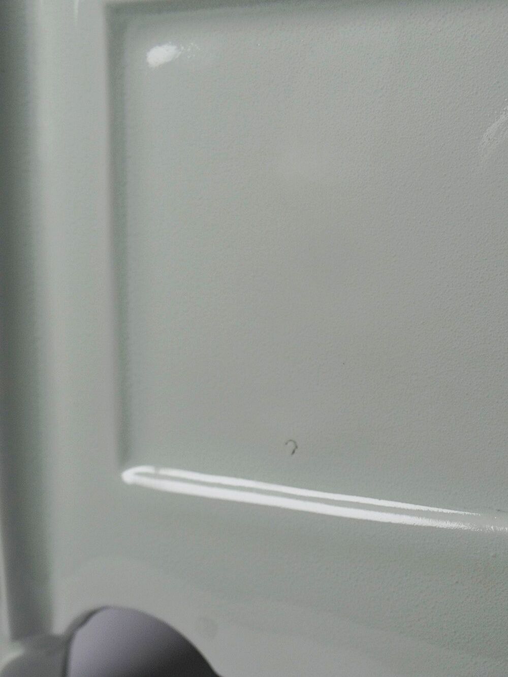 Square cache-pot with feet in celadon Limoges porcelain, Rococo style.