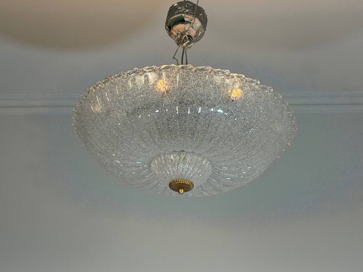 Venetian ceiling light in Murano glass, circa 1940