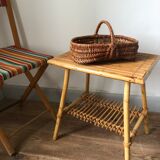 Small table, bedside table, end of sofa, rattan