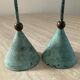 Pair of vintage brass and metal candlesticks