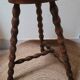 Tripod stool with turned legs