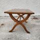 Table basse style bateau en acajou blond