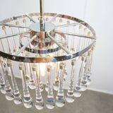 Mid-Century Italian Crystal Teardrop Chandelier, 1960s