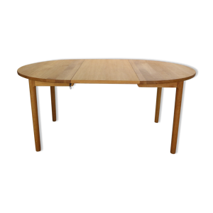 Table à manger extensible en chêne rond Hans J. Wegner pour RY Mobler, Danemark 1970