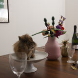 Custom-made solid walnut dining table with 4 extensions, for 6 to 16 people