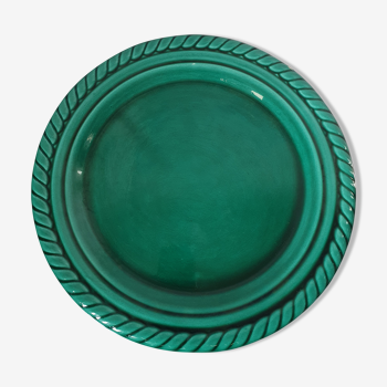 Plat vert céramique Vallauris